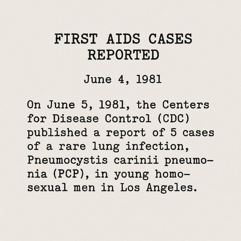 1981 – Az első AIDS-esetek dokumentálása